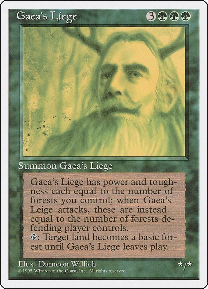 Gaea's Liege 131 card from Fourth Edition