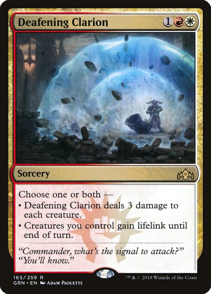 Deafening Clarion 165 card from Guilds of Ravnica