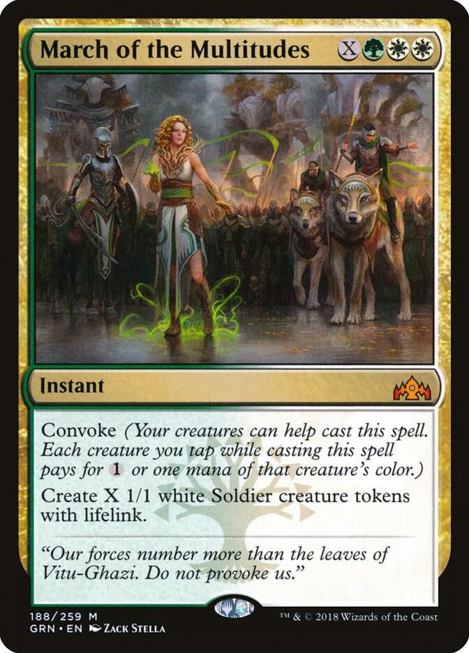 March of the Multitudes 188 card from Guilds of Ravnica