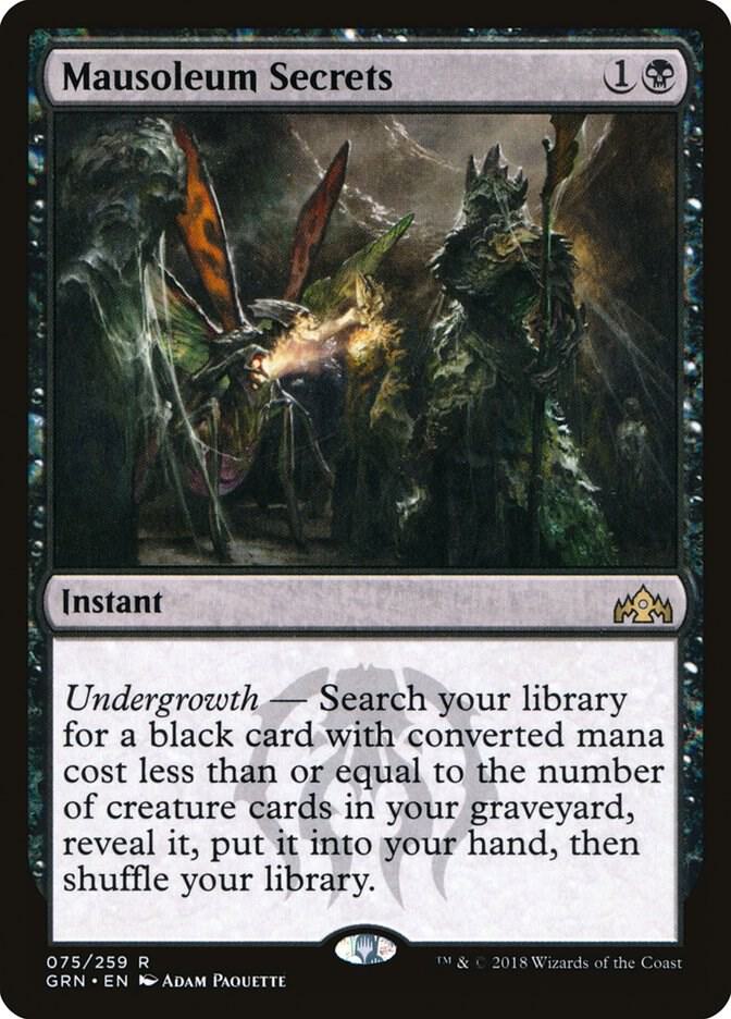 Mausoleum Secrets 75 card from Guilds of Ravnica