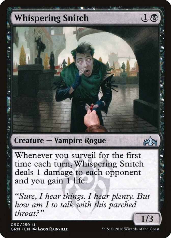Whispering Snitch 90 card from Guilds of Ravnica