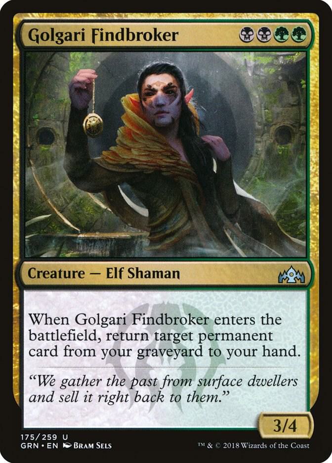 Golgari Findbroker 175 card from Guilds of Ravnica