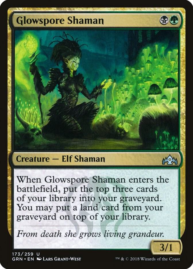 Glowspore Shaman 173 card from Guilds of Ravnica