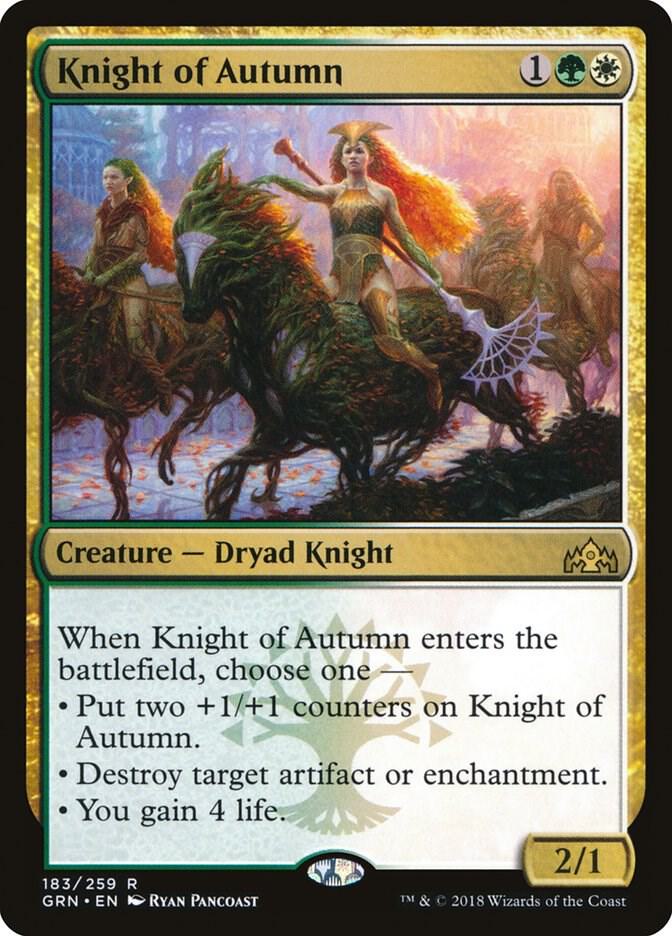 Knight of Autumn 183 card from Guilds of Ravnica