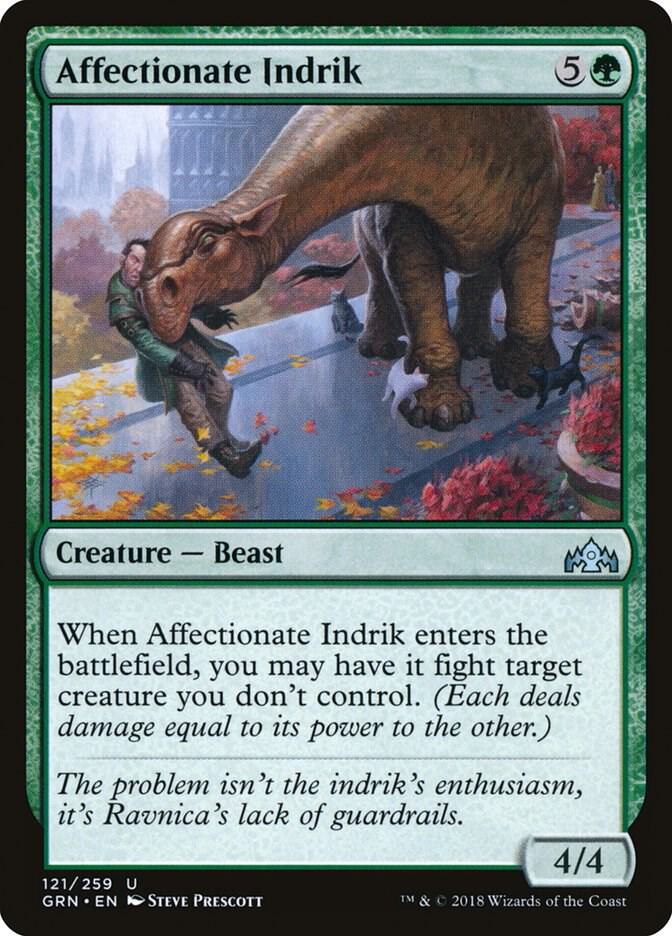 Affectionate Indrik 121 card from Guilds of Ravnica