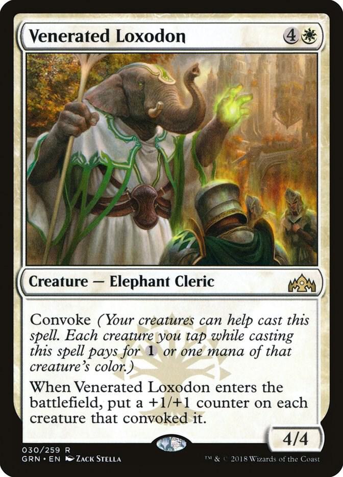 Venerated Loxodon 30 card from Guilds of Ravnica