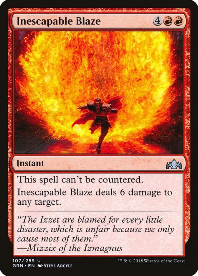 Inescapable Blaze 107 card from Guilds of Ravnica