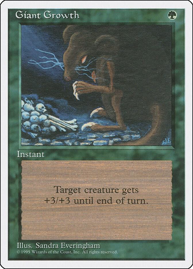 Giant Growth card from Fourth Edition