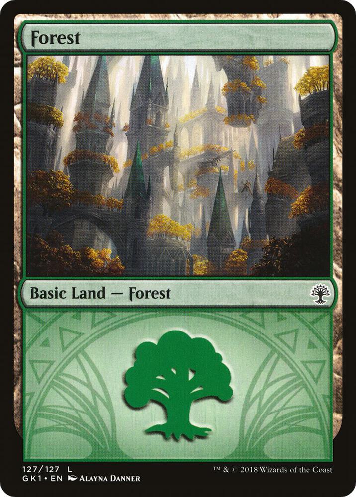 Forest 127 card from Guilds of Ravnica: Guild Kits
