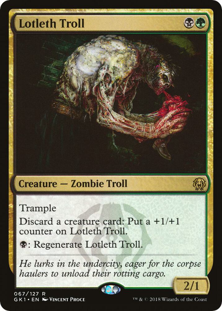 Lotleth Troll 67 card from Guilds of Ravnica: Guild Kits
