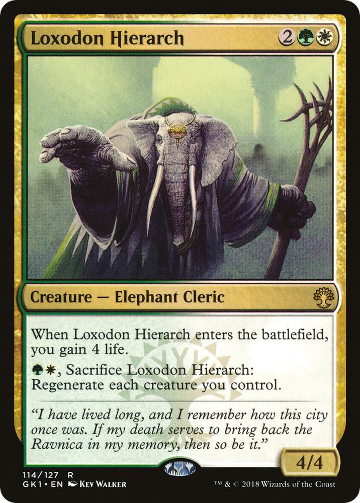 Loxodon Hierarch 114 card from Guilds of Ravnica: Guild Kits