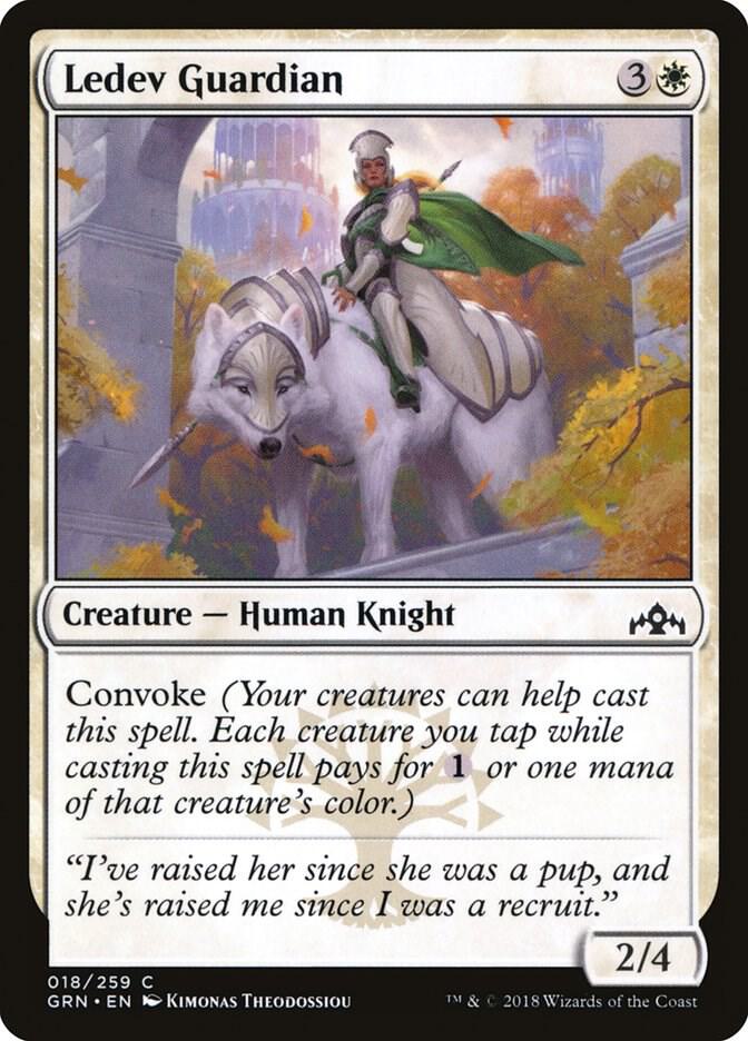 Ledev Guardian 18 card from Guilds of Ravnica