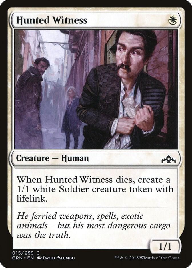 Hunted Witness 15 card from Guilds of Ravnica