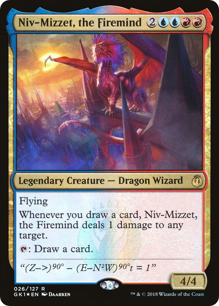 Niv-Mizzet, the Firemind 26 card from Guilds of Ravnica: Guild Kits