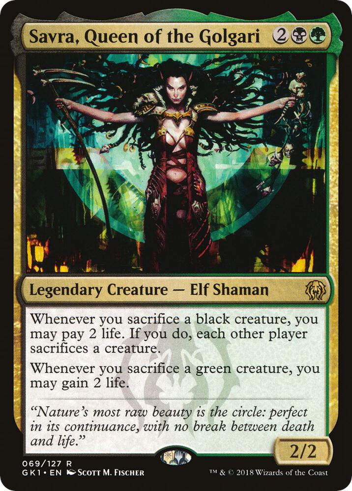 Savra, Queen of the Golgari 69 card from Guilds of Ravnica: Guild Kits