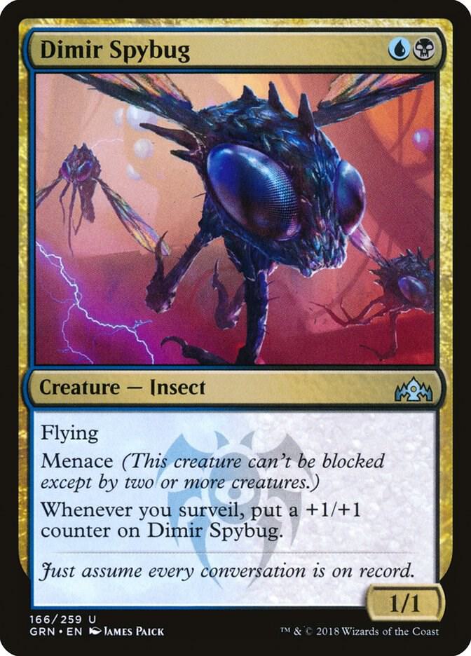 Dimir Spybug 166 card from Guilds of Ravnica