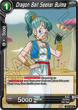 Dragon Ball Seeker Bulma BT5-107 card from Miraculous Revival