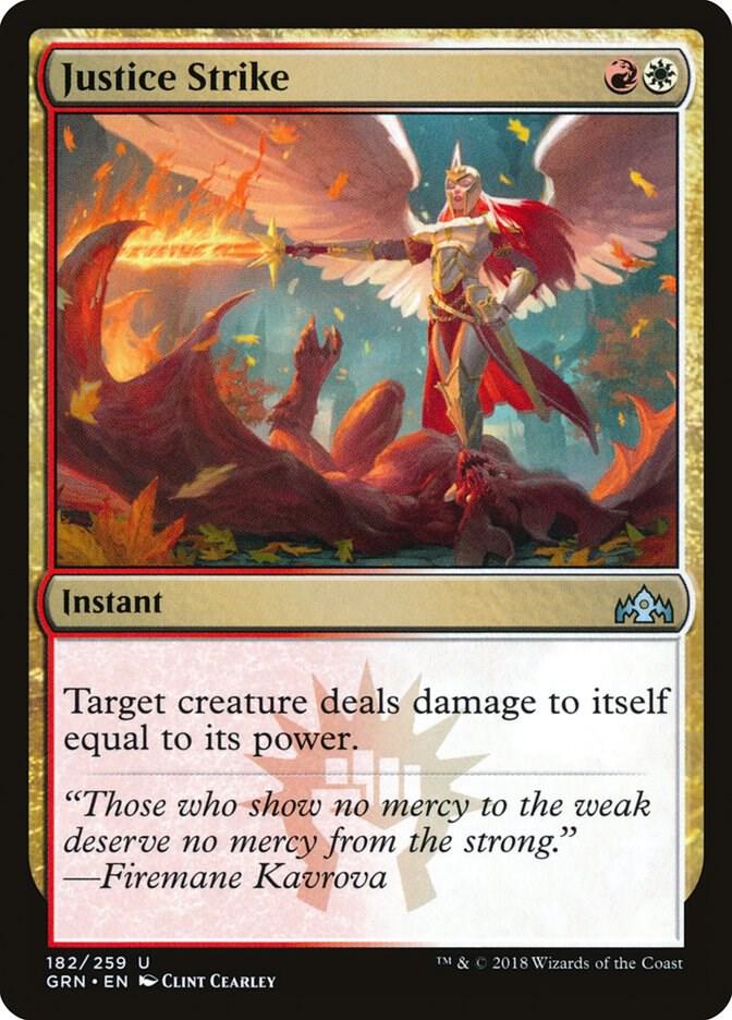 Justice Strike 182 card from Guilds of Ravnica
