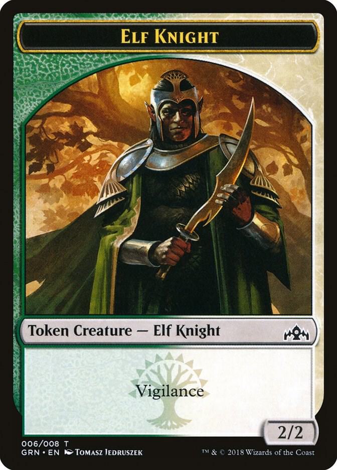 Elf Knight Token 6 card from Guilds of Ravnica