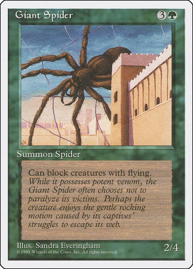 Giant Spider card from Fourth Edition