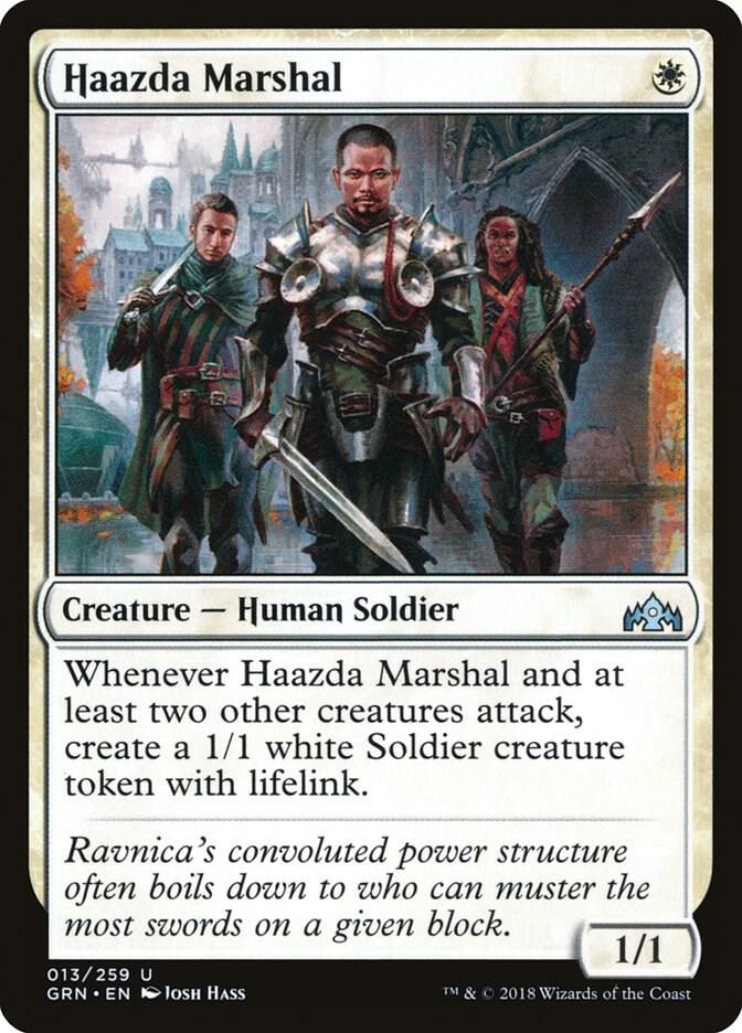 Haazda Marshal 13 card from Guilds of Ravnica