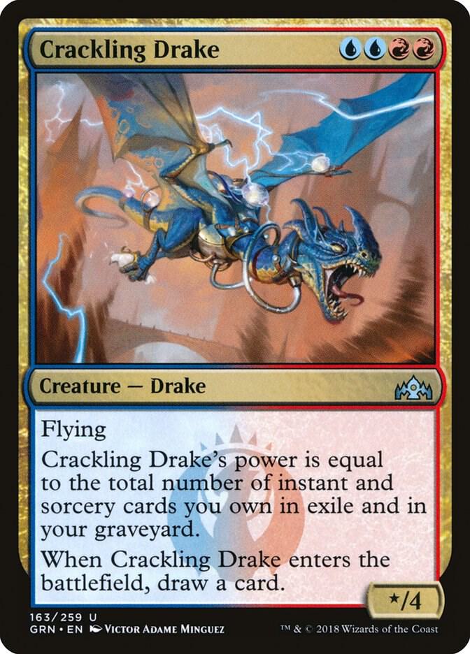Crackling Drake 163 card from Guilds of Ravnica