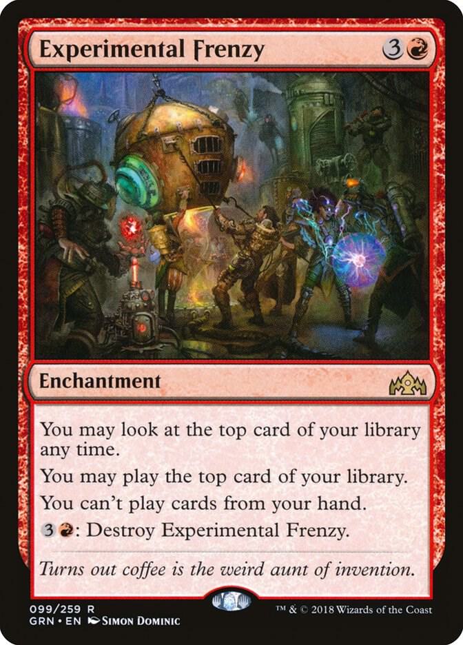 Experimental Frenzy 99 card from Guilds of Ravnica