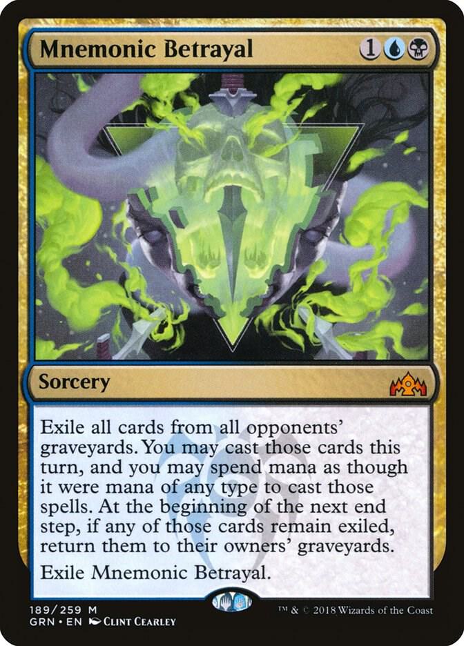 Mnemonic Betrayal 189 card from Guilds of Ravnica