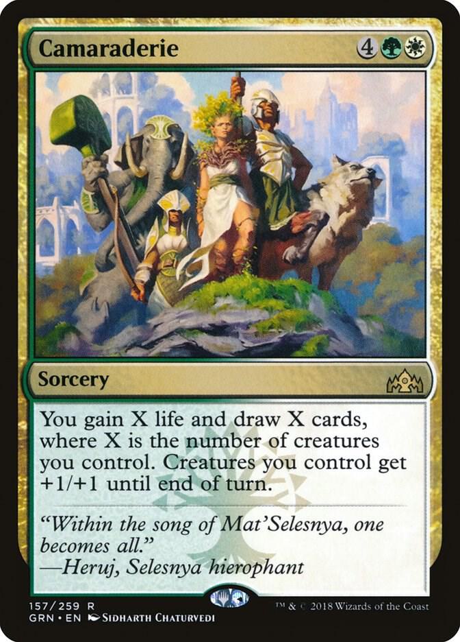 Camaraderie 157 card from Guilds of Ravnica