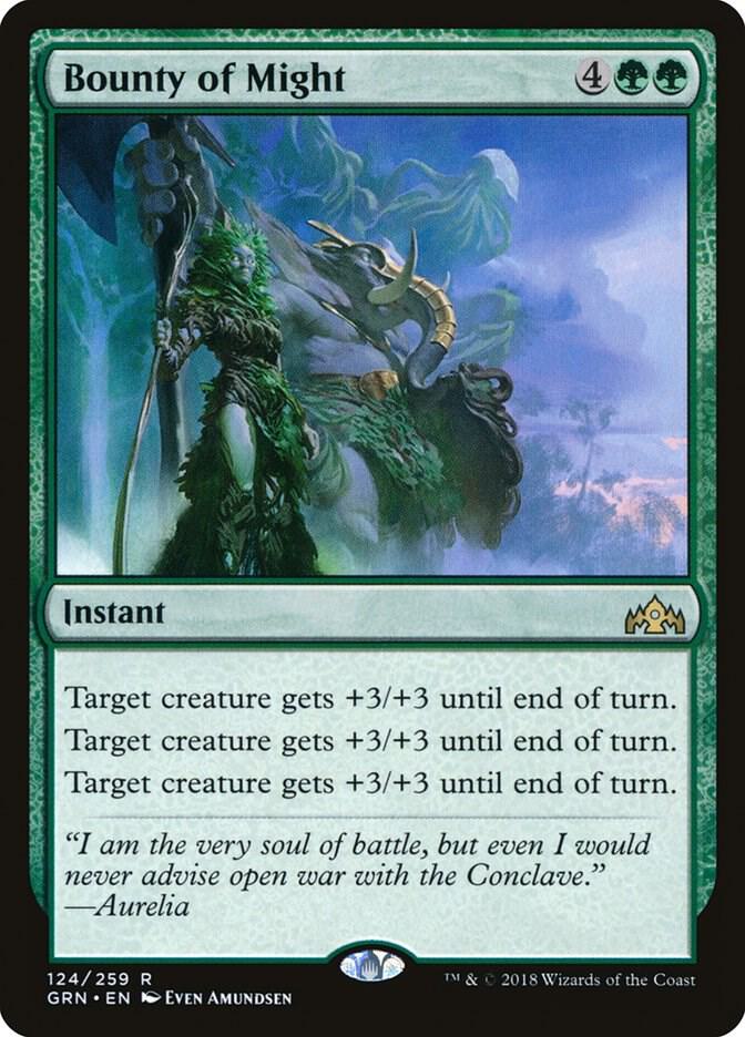 Bounty of Might 124 card from Guilds of Ravnica