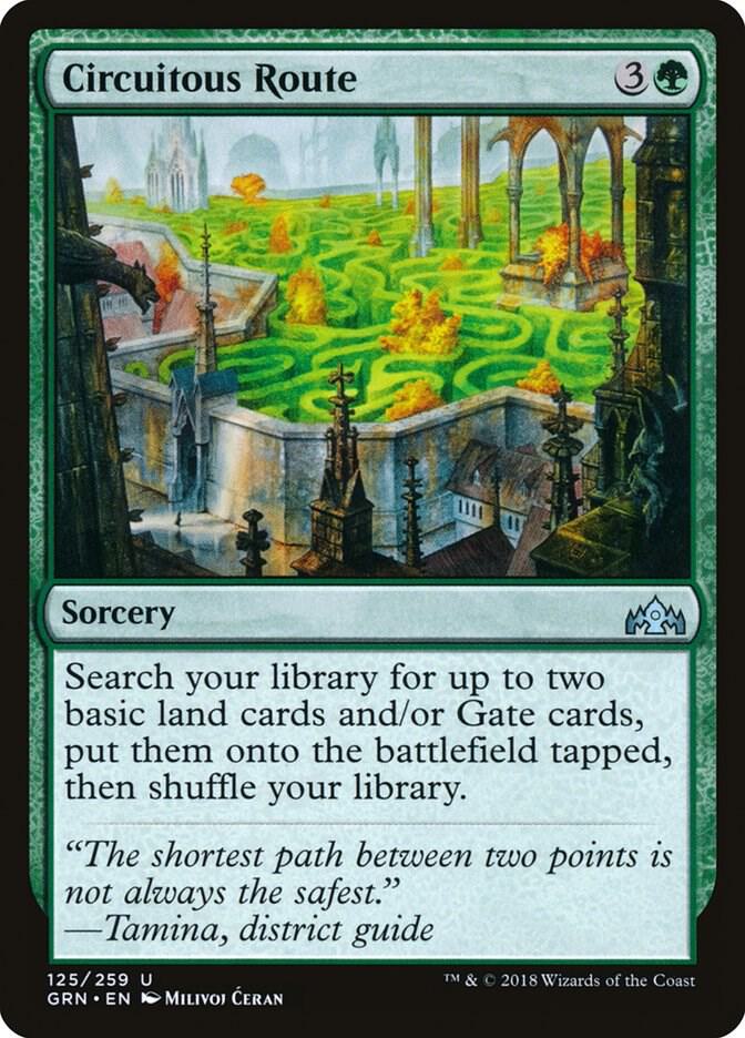 Circuitous Route 125 card from Guilds of Ravnica