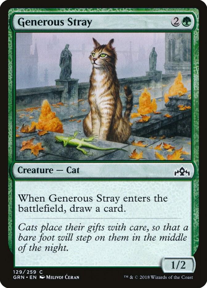 Generous Stray 129 card from Guilds of Ravnica