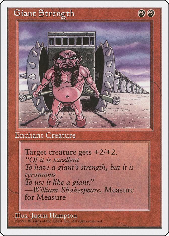 Giant Strength card from Fourth Edition