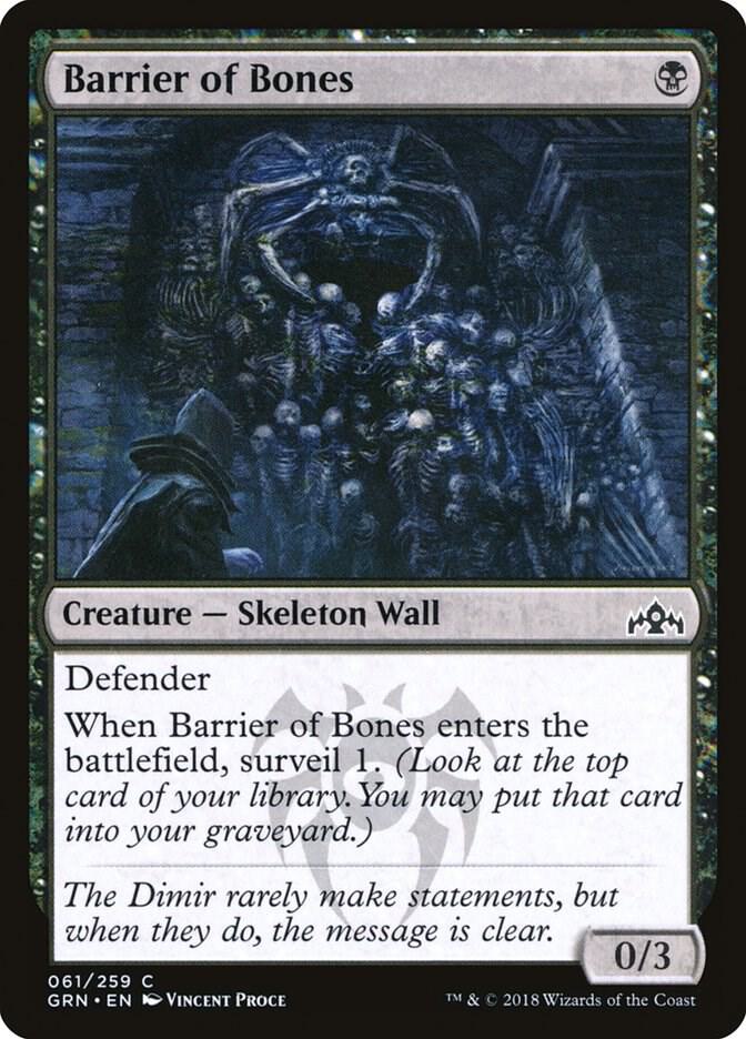 Barrier of Bones 61 card from Guilds of Ravnica