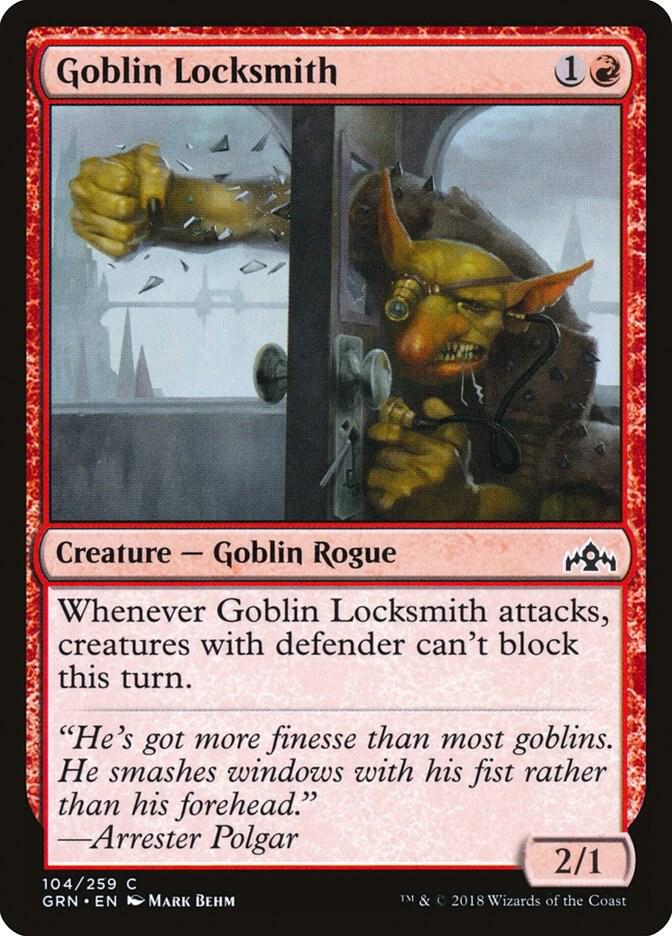 Goblin Locksmith 104 card from Guilds of Ravnica
