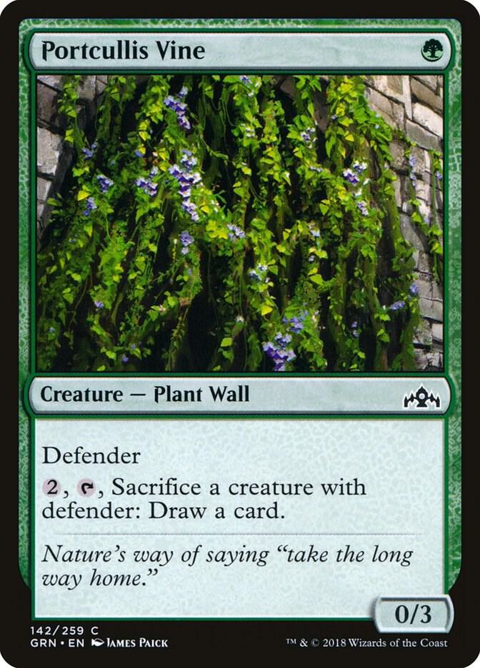 Portcullis Vine 142 card from Guilds of Ravnica