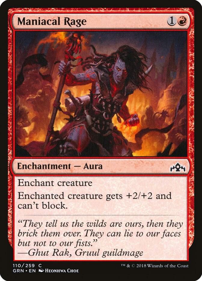 Maniacal Rage 110 card from Guilds of Ravnica