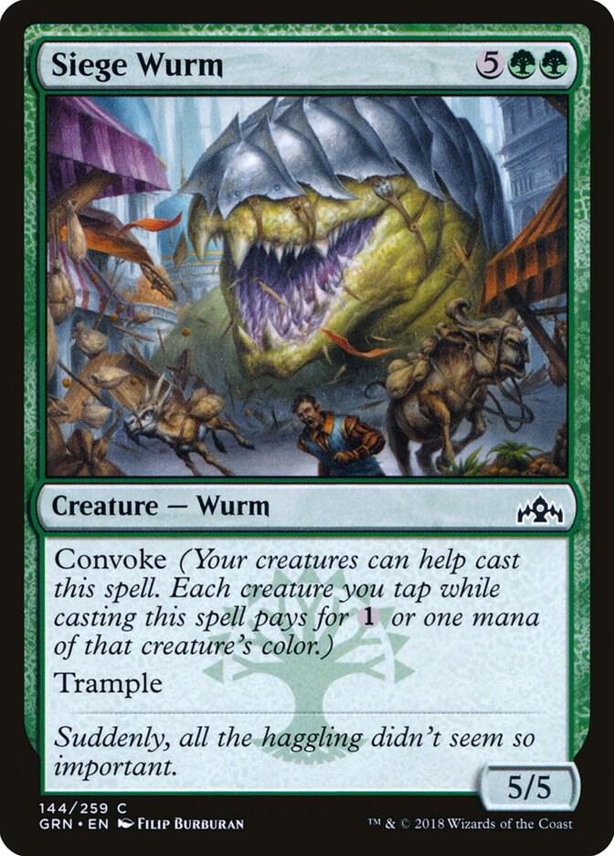 Siege Wurm 144 card from Guilds of Ravnica