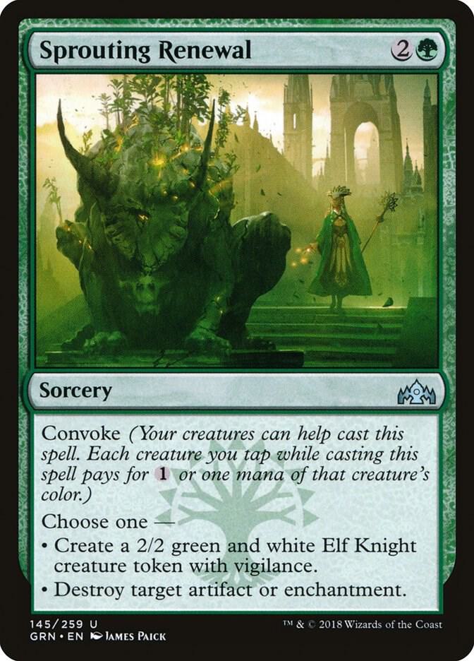 Sprouting Renewal 145 card from Guilds of Ravnica