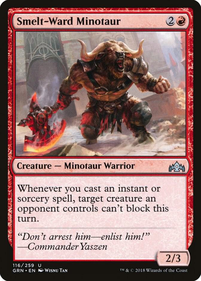 Smelt-Ward Minotaur 116 card from Guilds of Ravnica