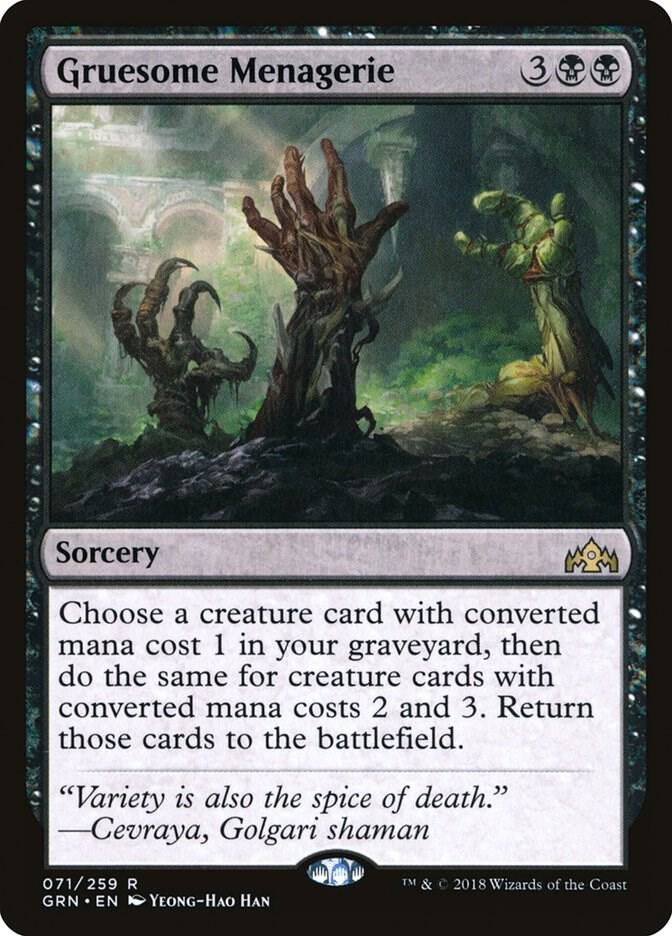 Gruesome Menagerie 71 card from Guilds of Ravnica