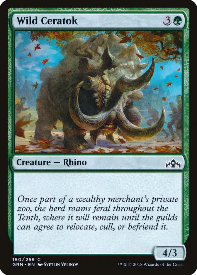 Wild Ceratok 150 card from Guilds of Ravnica