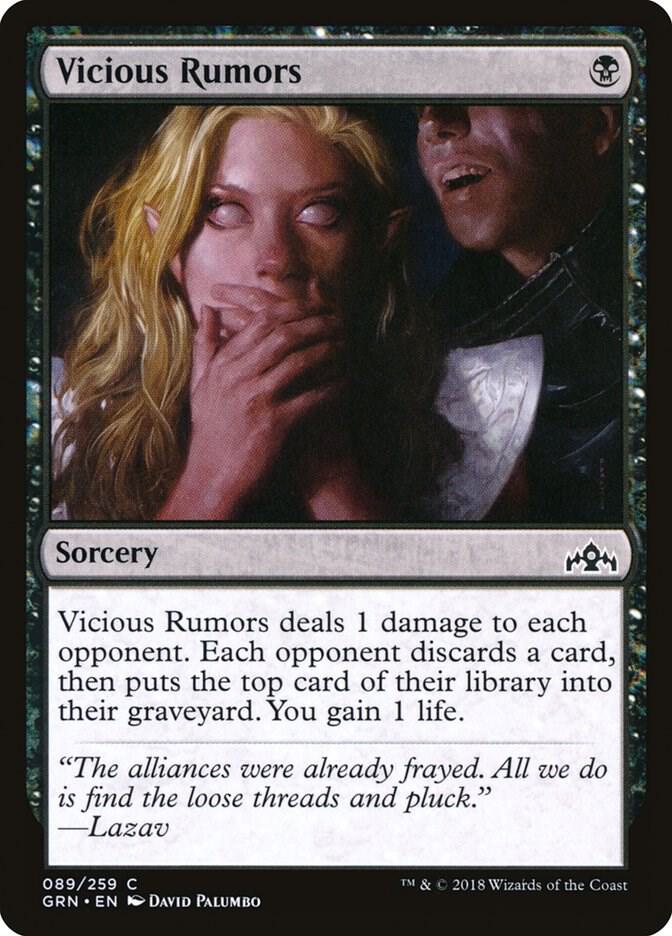 Vicious Rumors 89 card from Guilds of Ravnica