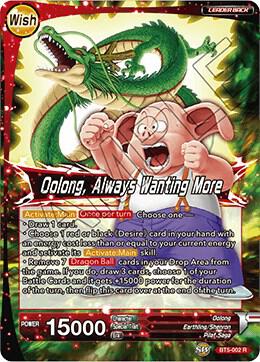 Pilaf // Oolong, Always Wanting More BT5-002 card from Miraculous Revival