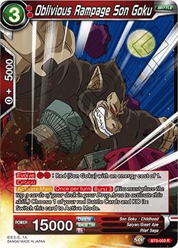 Oblivious Rampage Son Goku BT5-003 card from Miraculous Revival