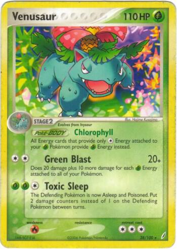 Venusaur - 28/100 (EX Crystal Guardians) 028/100 card from Deck Exclusives