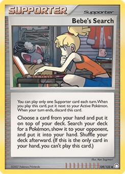 Bebe's Search (Cosmos Holofoil) 109/123 card from Miscellaneous Cards & Products