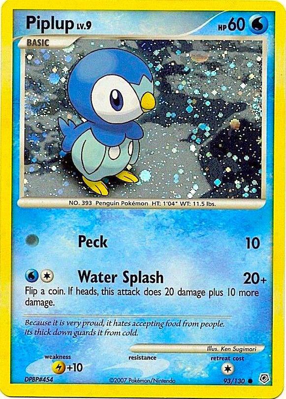 Piplup - 93/130 (Cosmos Holo) 093/130 card from Miscellaneous Cards & Products
