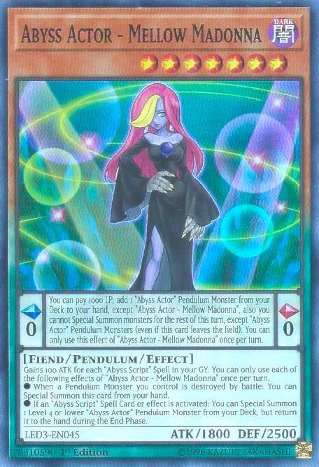 Abyss Actor - Mellow Madonna LED3-EN045 card from Legendary Duelists: White Dragon Abyss