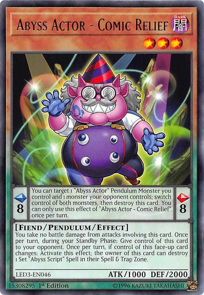 Abyss Actor - Comic Relief LED3-EN046 card from Legendary Duelists: White Dragon Abyss